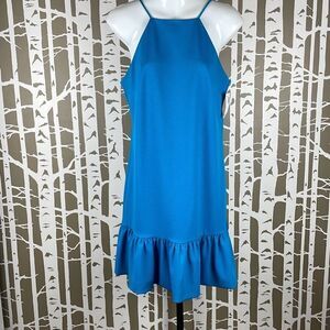Trina Turk High Neck Ruffle Hem Mini Dress 2